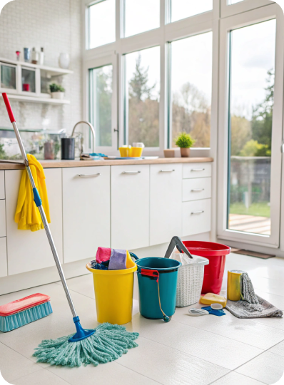 Skinnende rent baderom med moderne innredning